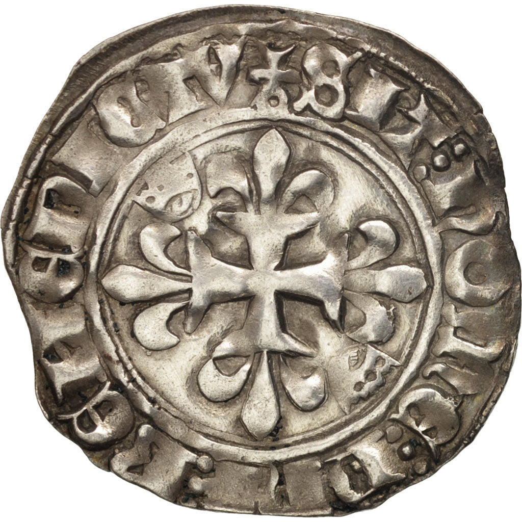 France, Charles VI, Florette, Paris, AU(50-53), Billon, Duplessy:387A
