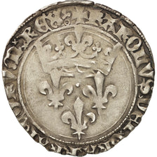 France, Charles VII, Gros de Roi, Lyon, TTB, Billon, Duplessy:518