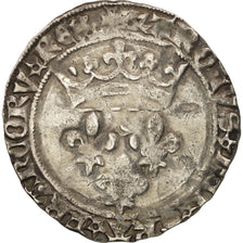 Münze, Frankreich, Charles VII, Gros de Roi, Lyon, SS, Billon, Duplessy:518A