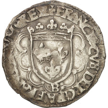 France, François Ier, Douzain à la croisette, Rouen, TB+, Billon, Sombart:4368