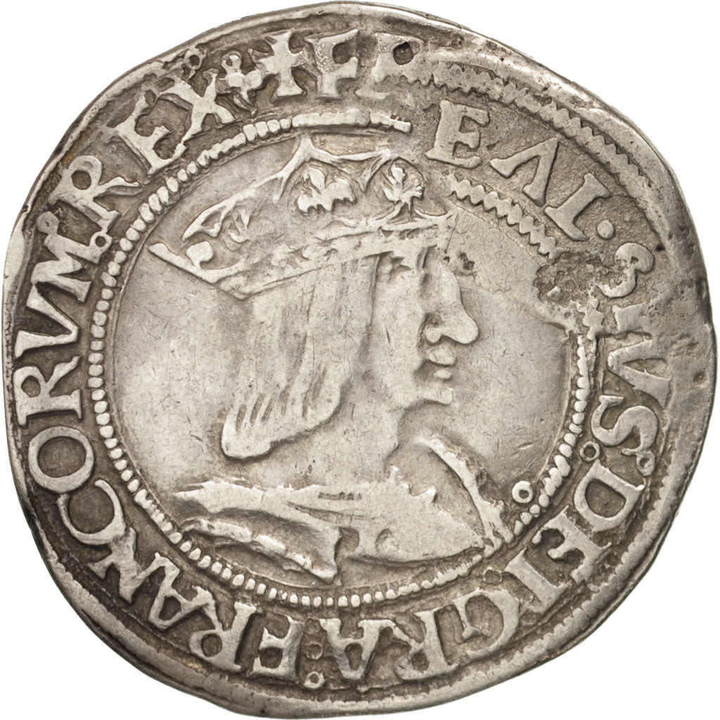Monnaie, France, François Ier, Teston, Lyon, TTB, Argent, Duplessy:810