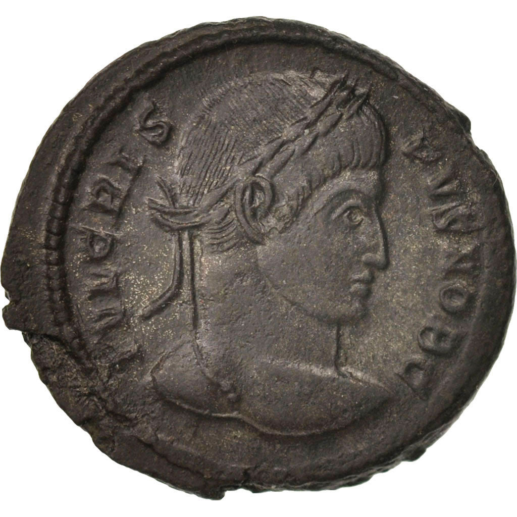 Coin, Crispus, Follis, Trier, MS(60-62), Bronze, RIC:440