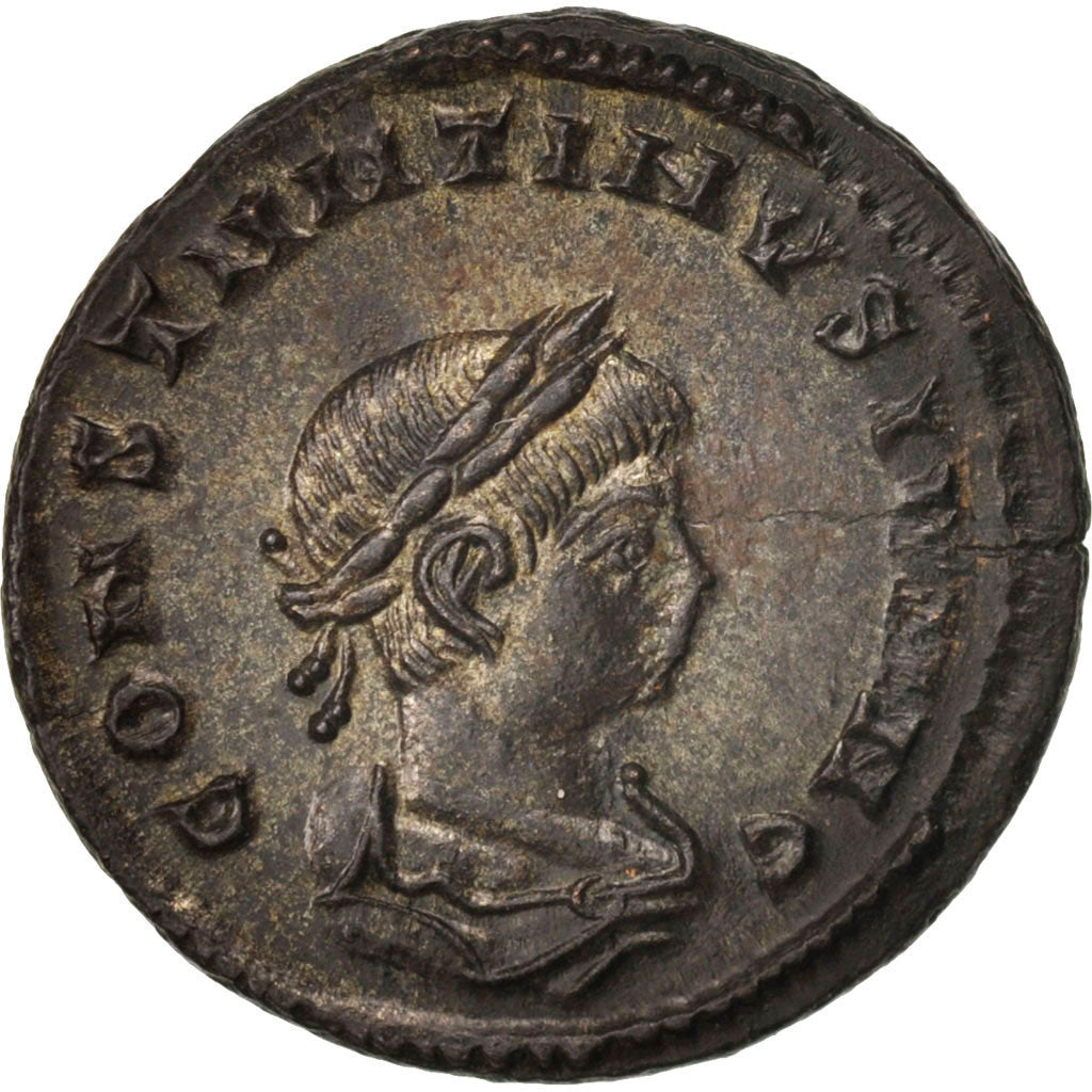 Coin, Constantine II, Follis, Lyons, MS(63), Bronze, RIC:148