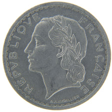 FRANCE, 5 Francs, 1949, Beaumont le Roger, MS(65-70), Aluminium, Gadoury #766a,.