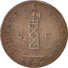 Haiti, 2 Centimes, 1846, SS, Copper, KM:27.1
