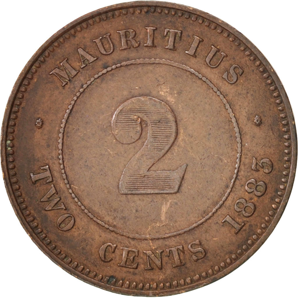 Mauritius, 2 Cents, 1883, AU(50-53), Bronze, KM:8