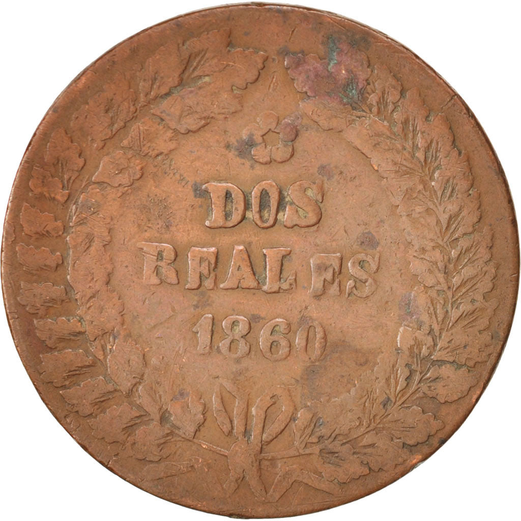 Argentina, BUENOS AIRES, 2 Réales, 1860, Buenos Aires, VF(20-25), Copper, KM:11