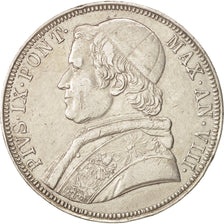 Coin, ITALIAN STATES, PAPAL STATES, Pius IX, Scudo, 1853, Rome, AU(50-53)