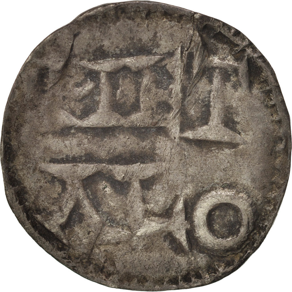 Coin, France, Charles II, Denarius, Melle, EF(40-45), Silver, Boudeau:413