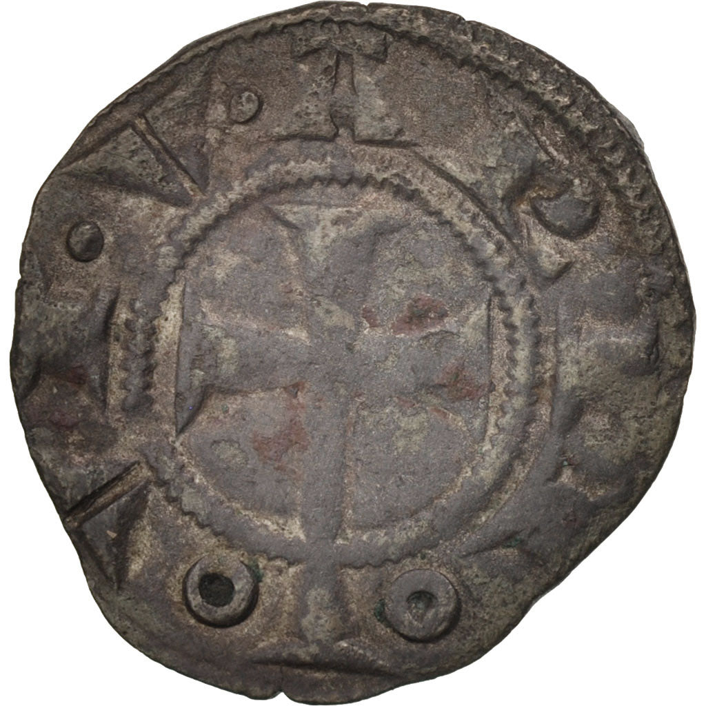 Languedoc, Evêché de Viviers, Anonymous, Obol, VF(30-35), Silver, Boudeau:764