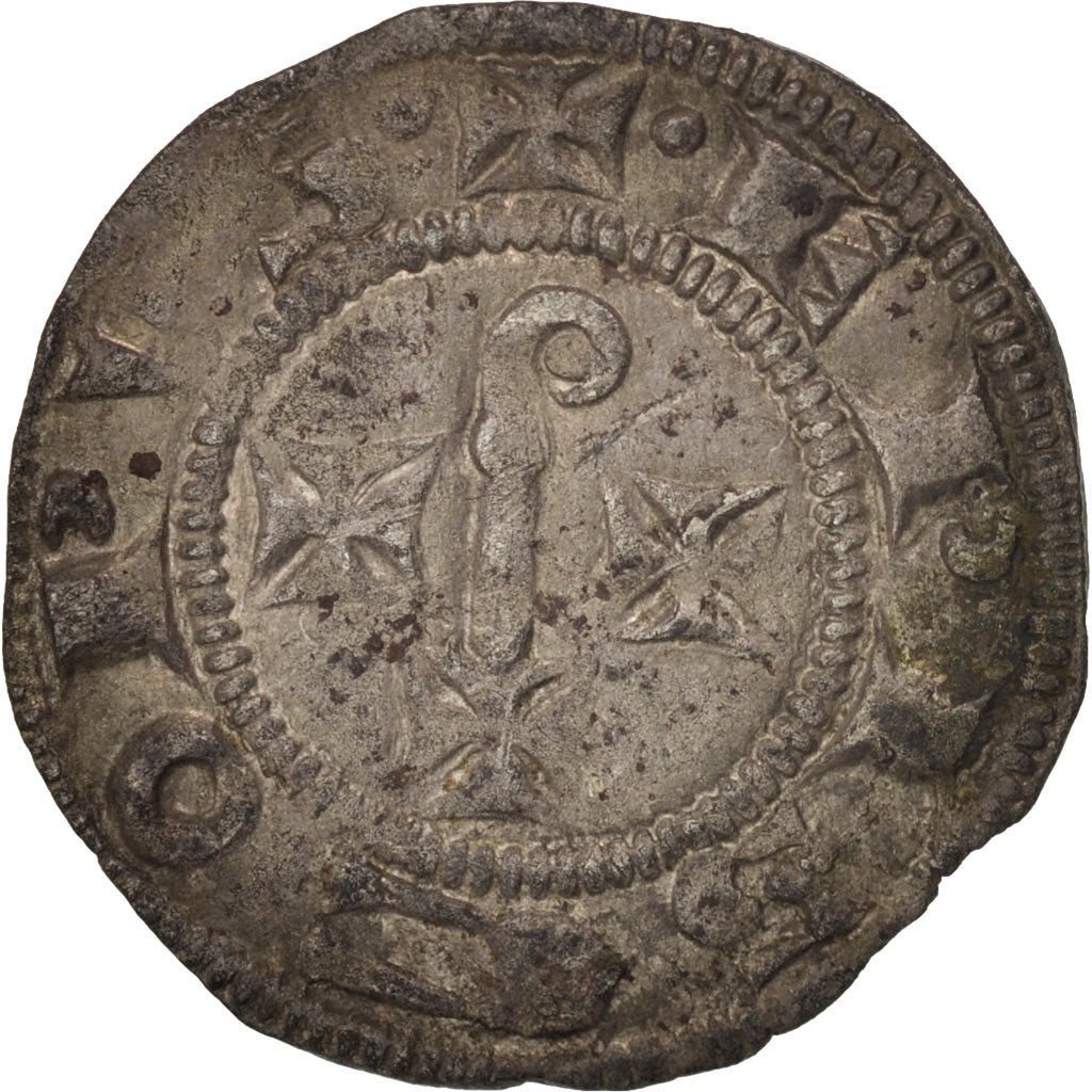 Moneta, Francia, Languedoc, Obol, BB+, Argento, Boudeau:780