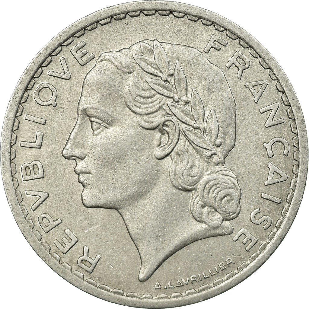 Munten, Frankrijk, Lavrillier, 5 Francs, 1952, Paris, PR, Aluminium, KM:888b.1
