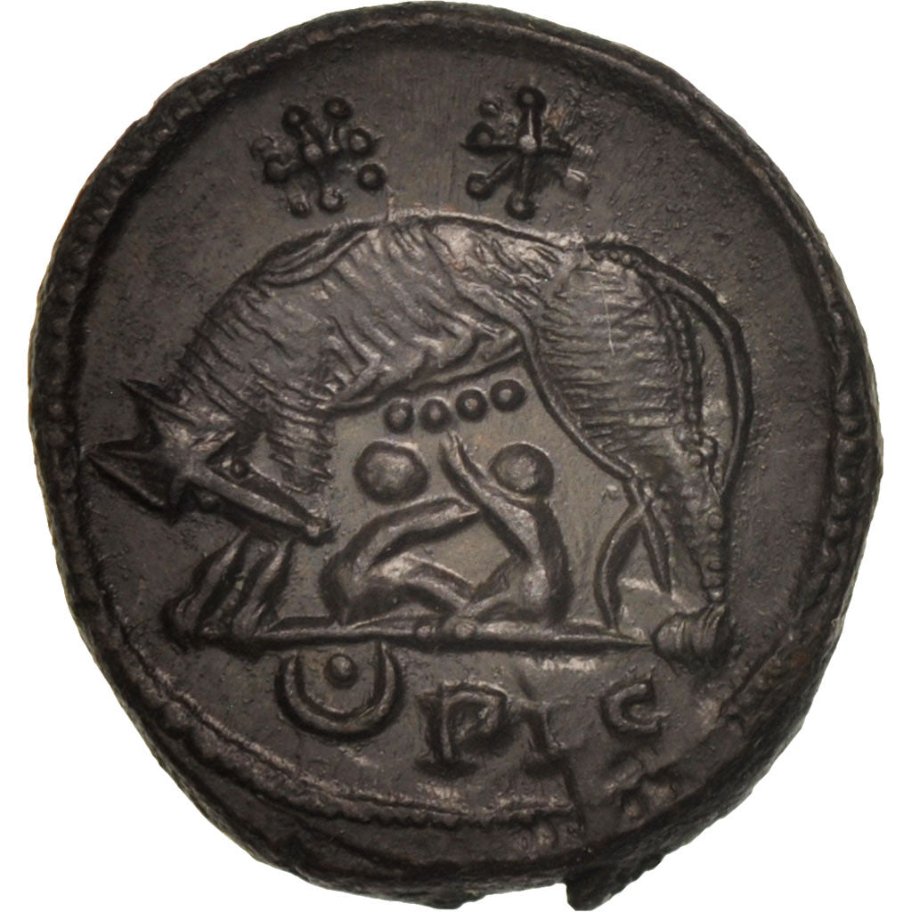 Coin, City Commemoratives, Follis, Lyons, AU(55-58), Bronze, RIC:257
