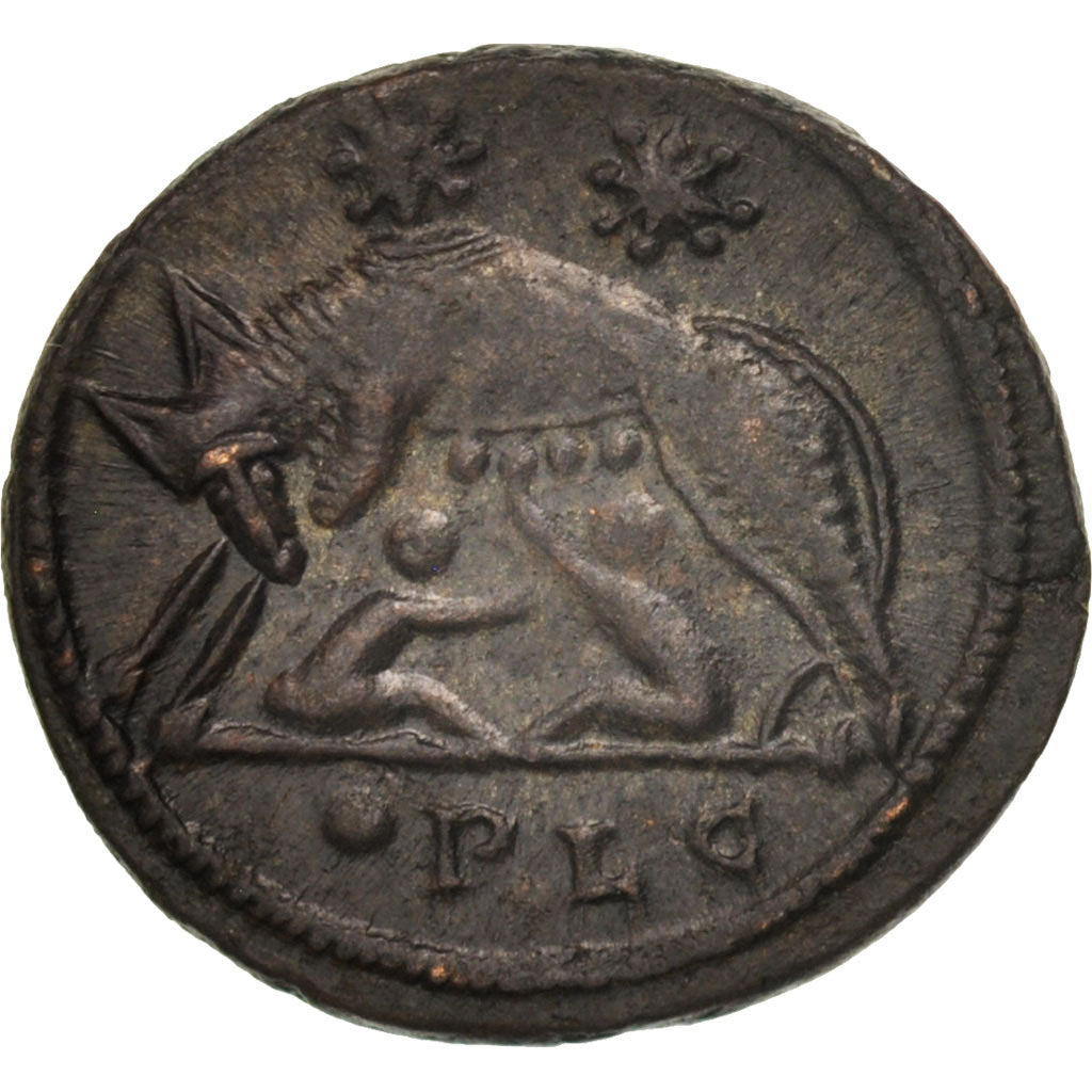 Coin, City Commemoratives, Follis, Lyons, MS(63), Bronze, RIC:247
