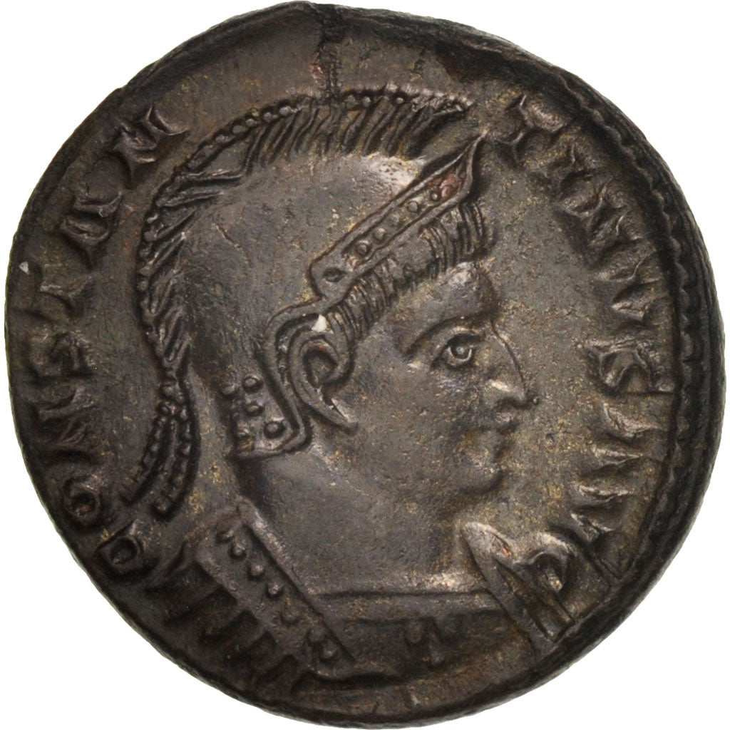 Constantine I, Follis, London, AU(55-58), Bronze, RIC:191