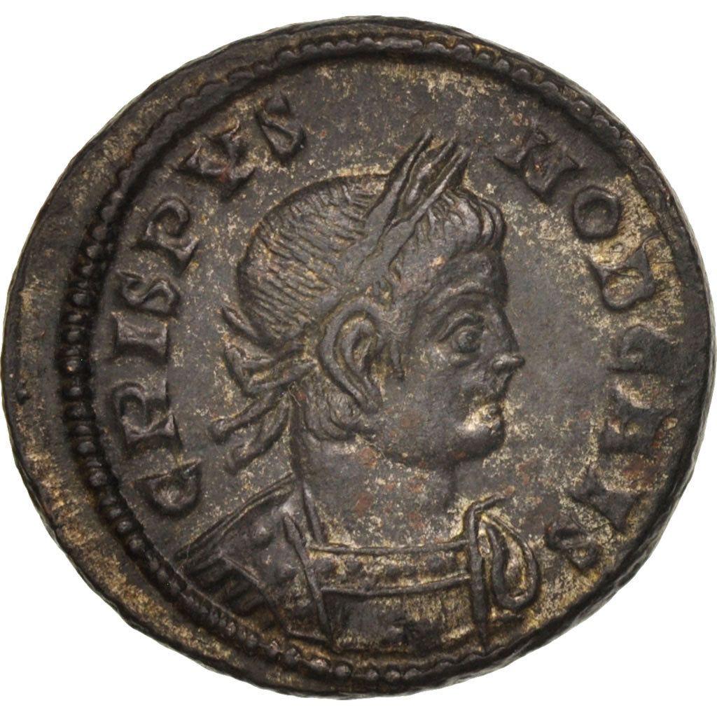 Coin, Crispus, Follis, Lyons, AU(55-58), Bronze, RIC:133