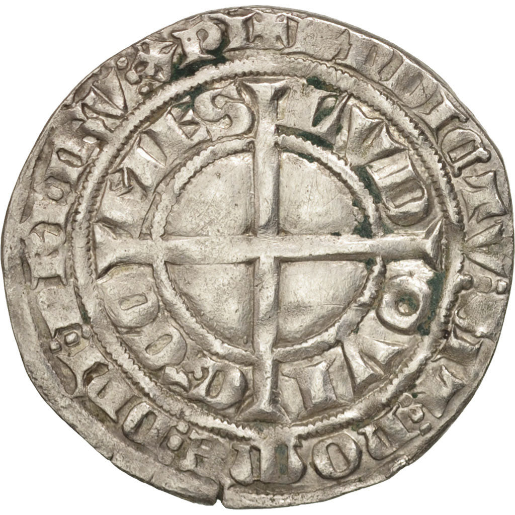 Moneta, Francja, Flanders, Louis II, Gros, AU(50-53), Srebro, Boudeau:2230