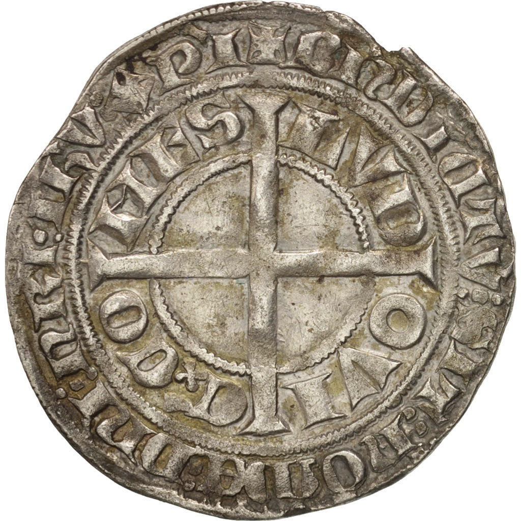 France, FLANDERS, Louis II de Male, Gros au lion, EF(40-45), Boudeau:2230
