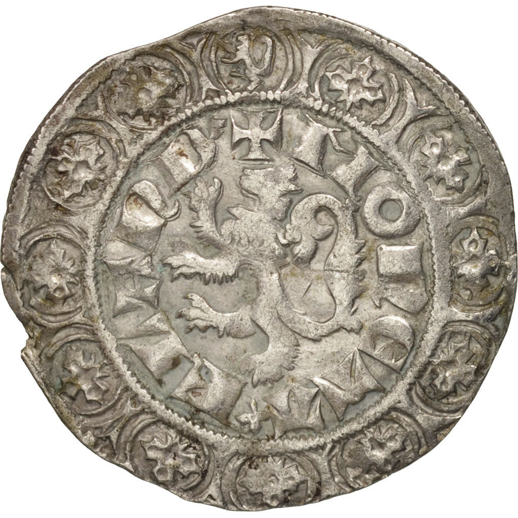 France, FLANDERS, Louis II de Male, Gros au lion, EF(40-45), Boudeau:2230