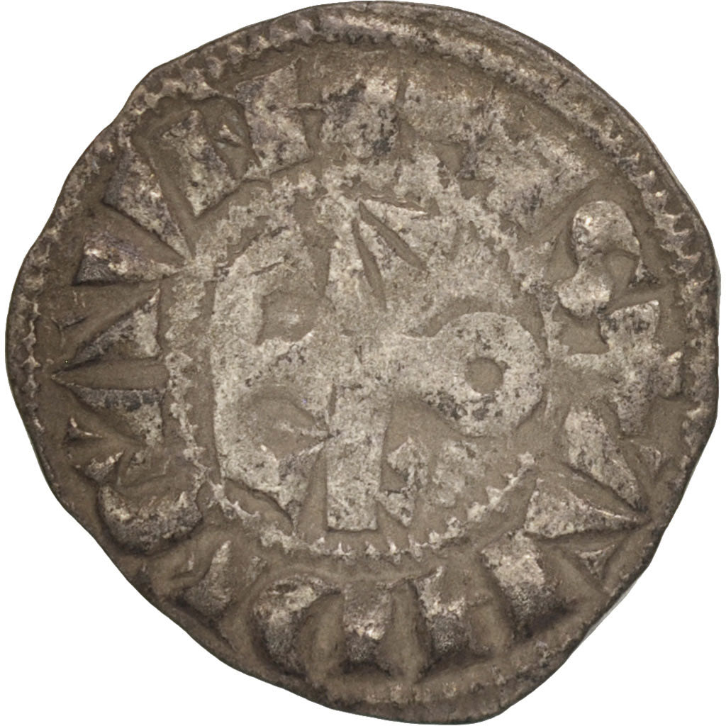 Coin, France, Anjou, Obol, VF(30-35), Silver, Boudeau:157