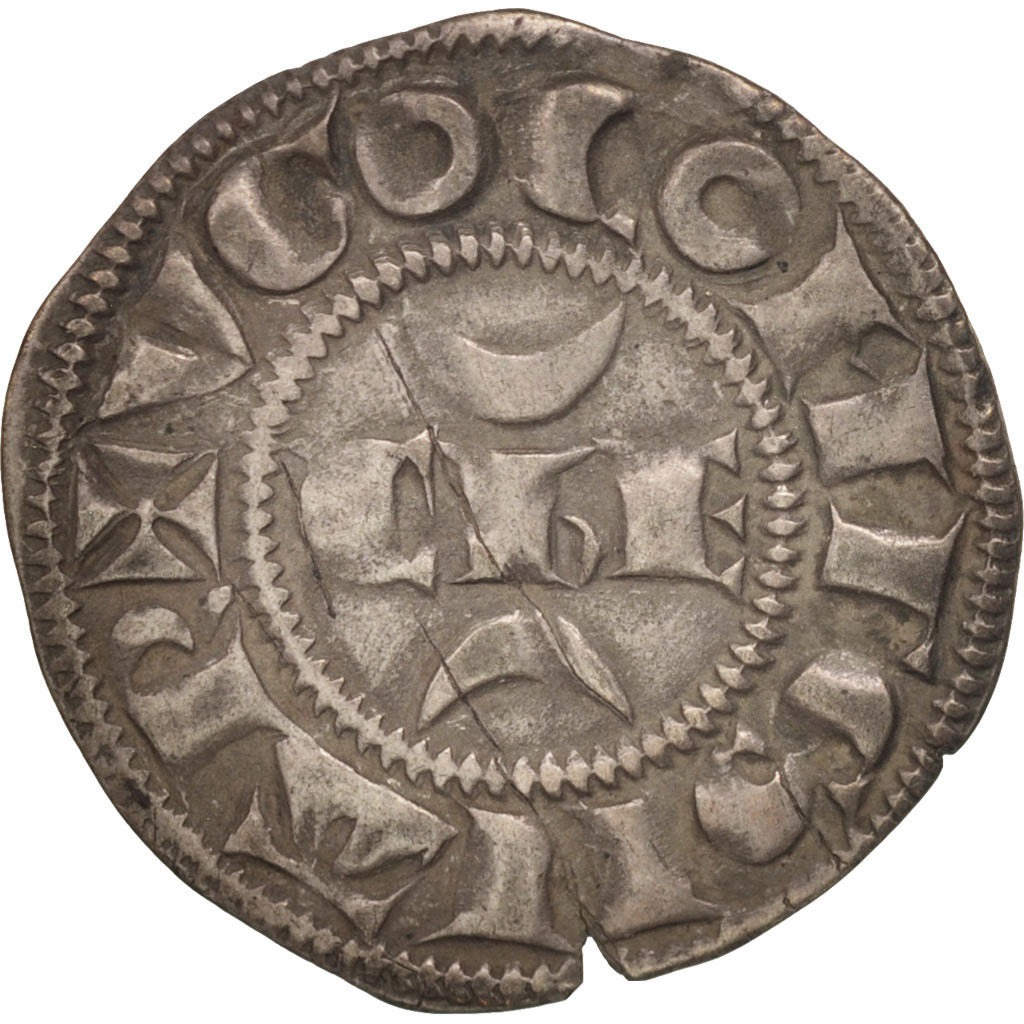 La Marche, Comté de la Marche, Hugues X, Denarius, EF(40-45), Boudeau:438