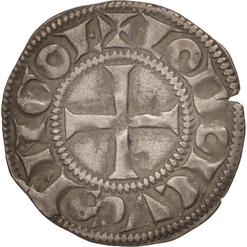 La Marche, Comté de la Marche, Hugues X, Denarius, EF(40-45), Boudeau:438