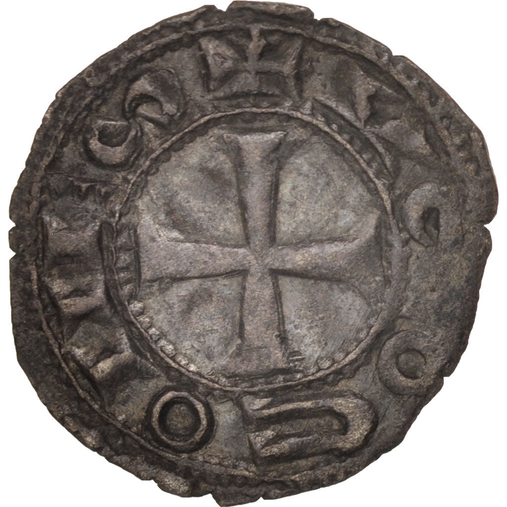 Languedoc, Comté de Rodez, Hugues II & III, Obol, AU(50-53), Silver, Boudeau:768