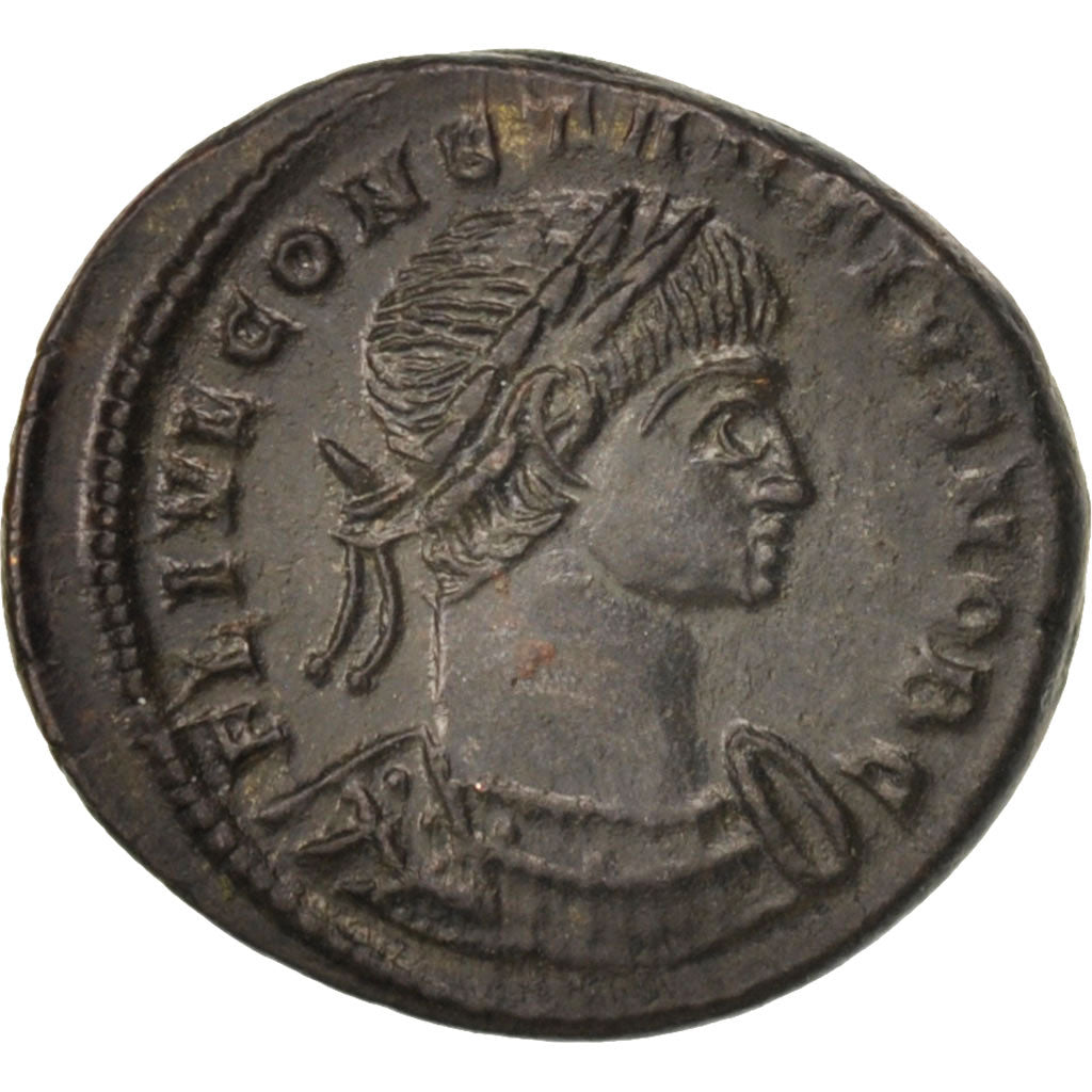Coin, Constantius II, Follis, Trier, MS(63), Bronze, RIC:540