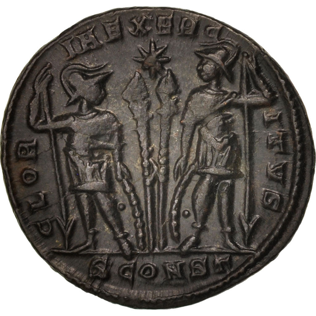 Coin, Constantine II, Follis, Arles, AU(55-58), Bronze, RIC:346