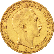 Estados alemanes, PRUSSIA, Wilhelm II, 20 Mark, 1892, Berlin, MBC, Oro, KM:521