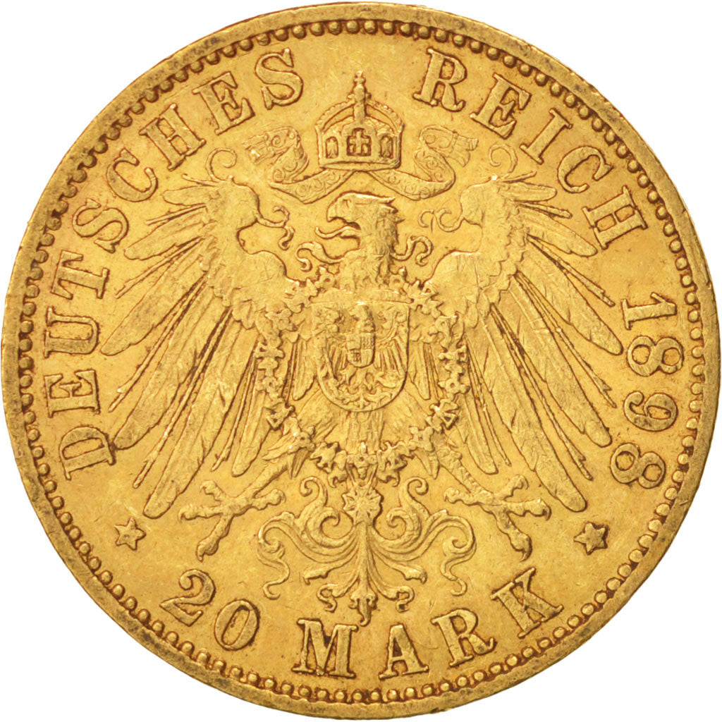 Monnaie, Etats allemands, PRUSSIA, Wilhelm II, 20 Mark, 1898, Berlin, TTB, Or