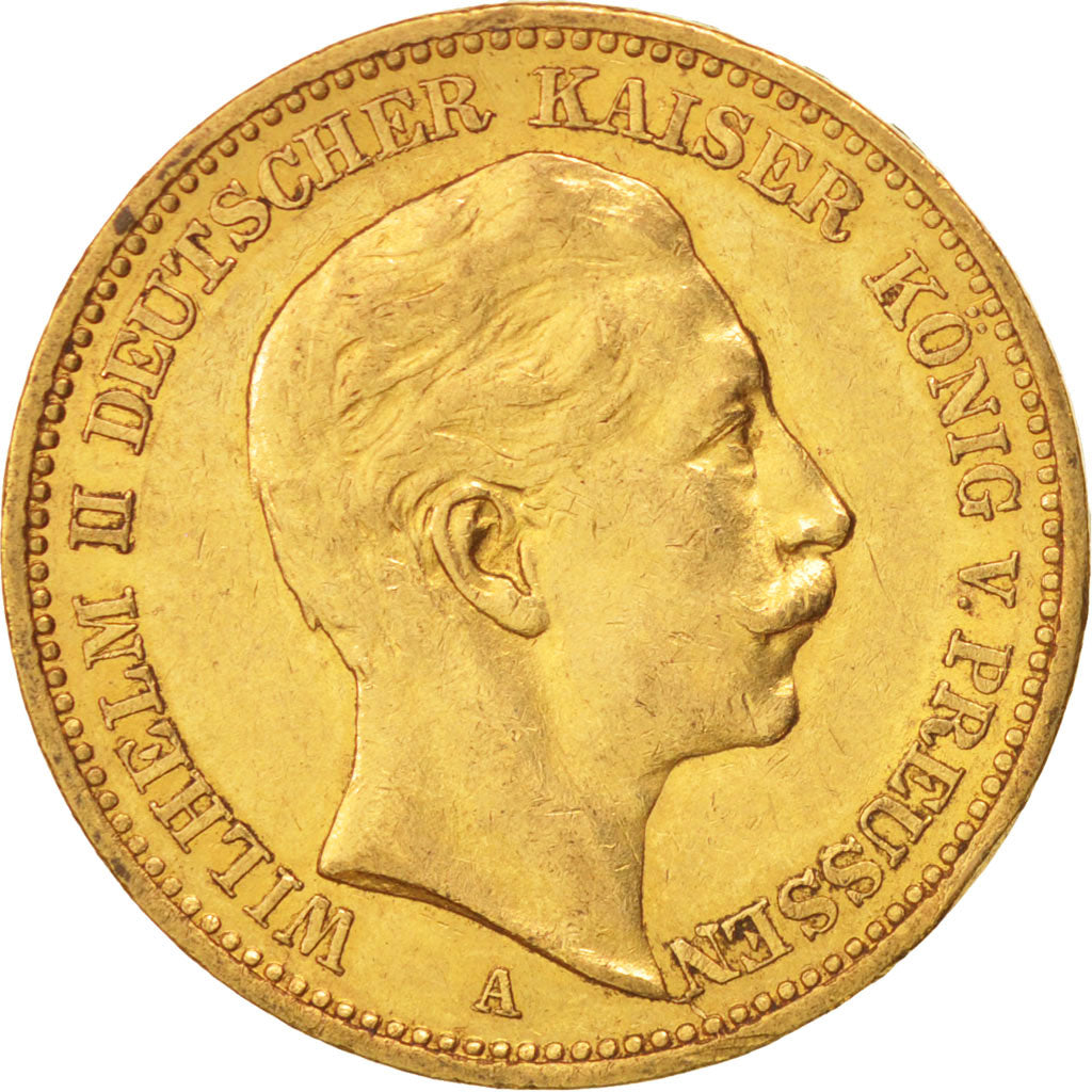 Coin, German States, PRUSSIA, Wilhelm II, 20 Mark, 1900, Berlin, AU(50-53)