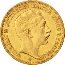 Coin, German States, PRUSSIA, Wilhelm II, 20 Mark, 1900, Berlin, AU(50-53)