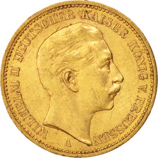 Munten, Duitse staten, PRUSSIA, Wilhelm II, 20 Mark, 1901, Berlin, ZF+, Goud