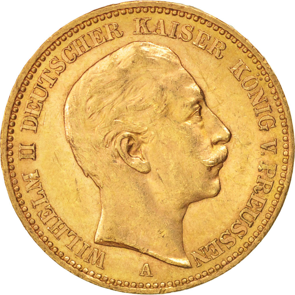 Estados alemanes, PRUSSIA, Wilhelm II, 20 Mark, 1905, Berlin, EBC, Oro, KM:521