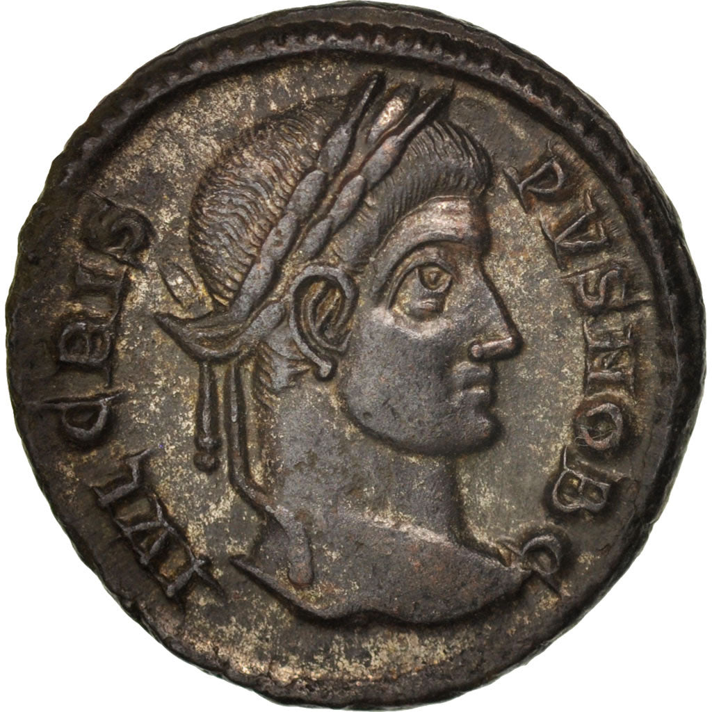 Moneda, Crispus, Follis, Siscia, SC+, Bronce, RIC:181