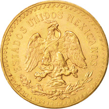 Mexico, 50 Pesos, 1945, Mexico City, AU(55-58), Gold, KM:481