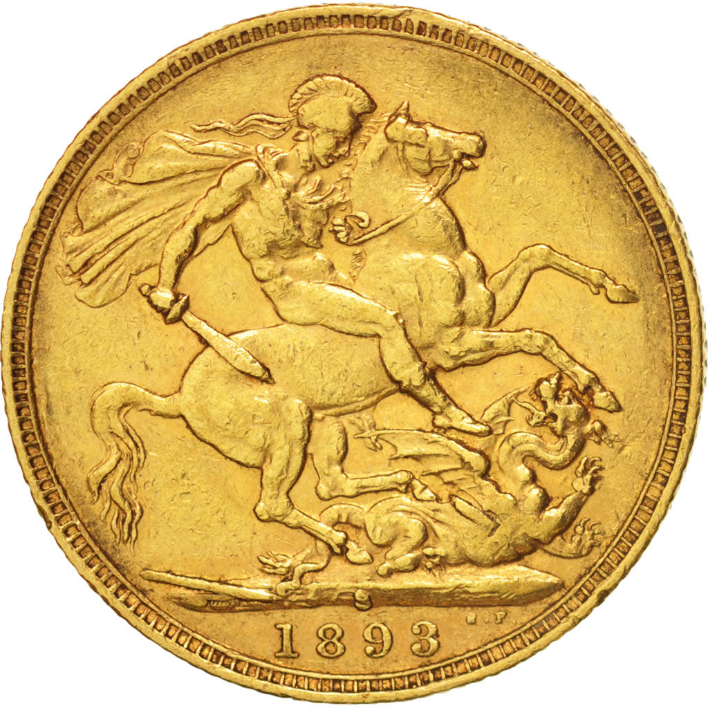 Australien, Victoria, Sovereign, 1893, Sydney, SS, Gold, KM:13