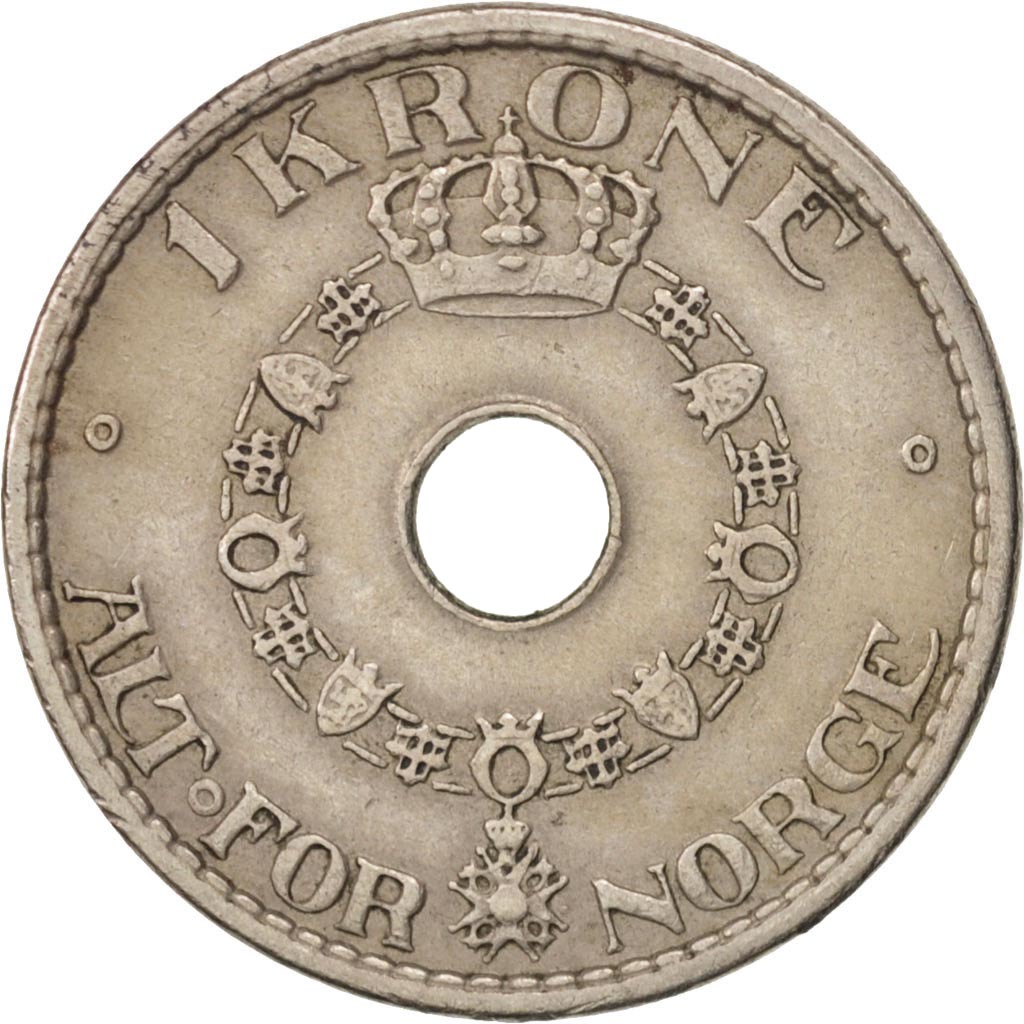 Norway, Haakon VII, Krone, 1940, EF(40-45), Copper-nickel, KM:385