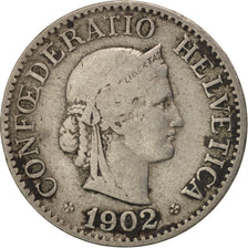 Switzerland, 10 Rappen, 1902, Bern, VF(20-25), Copper-nickel, KM:27
