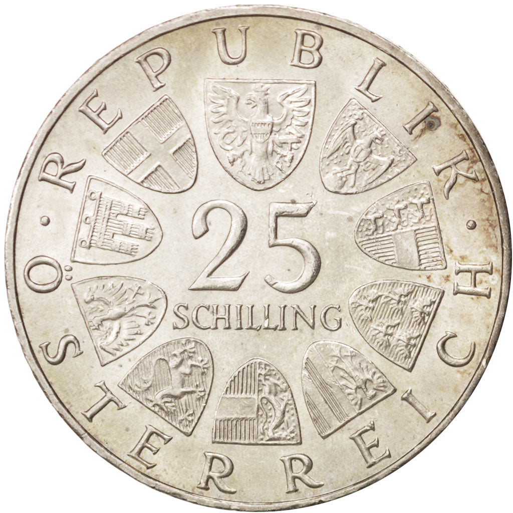 Austria, 25 Schilling, 1966, SPL, Argento, KM:2899