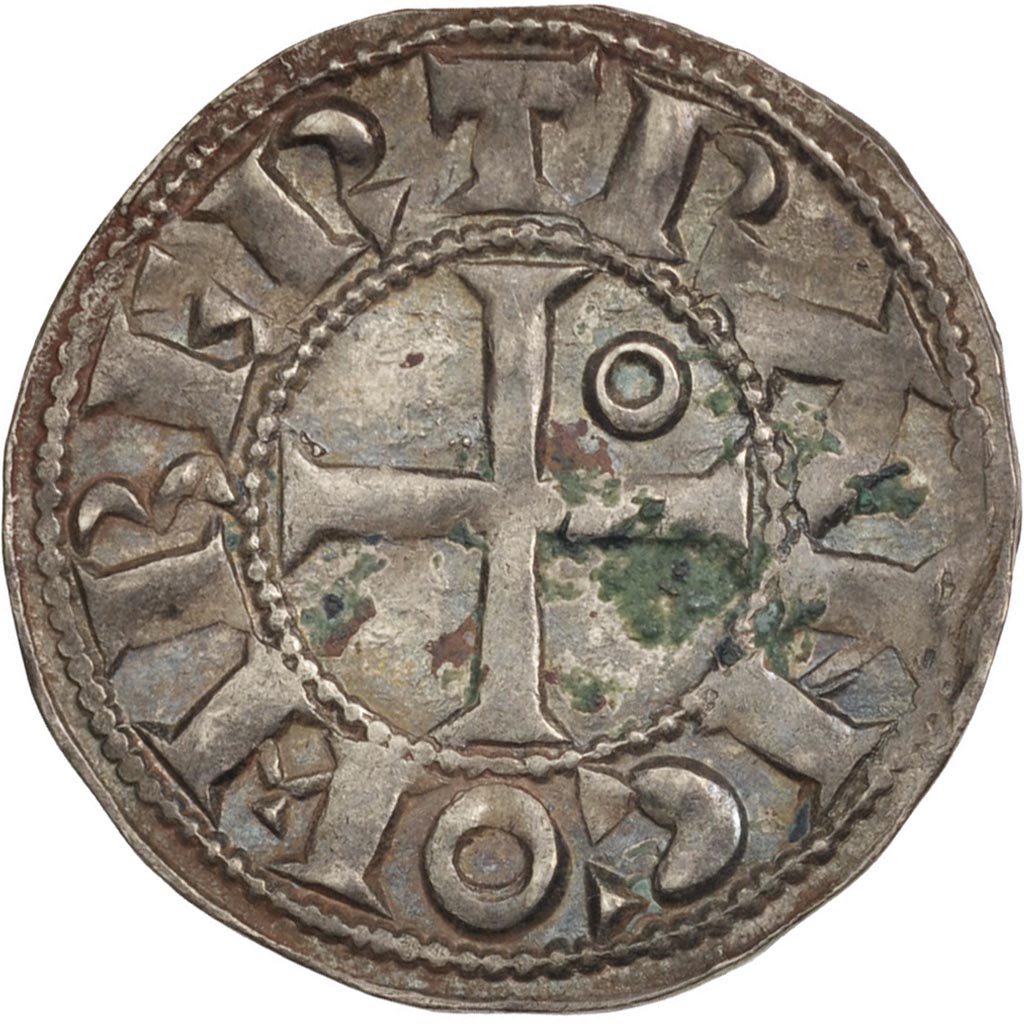 Languedoc, Comté de Toulouse, Bertrand, Denarius, AU(50-53), Silver, Boudeau:715