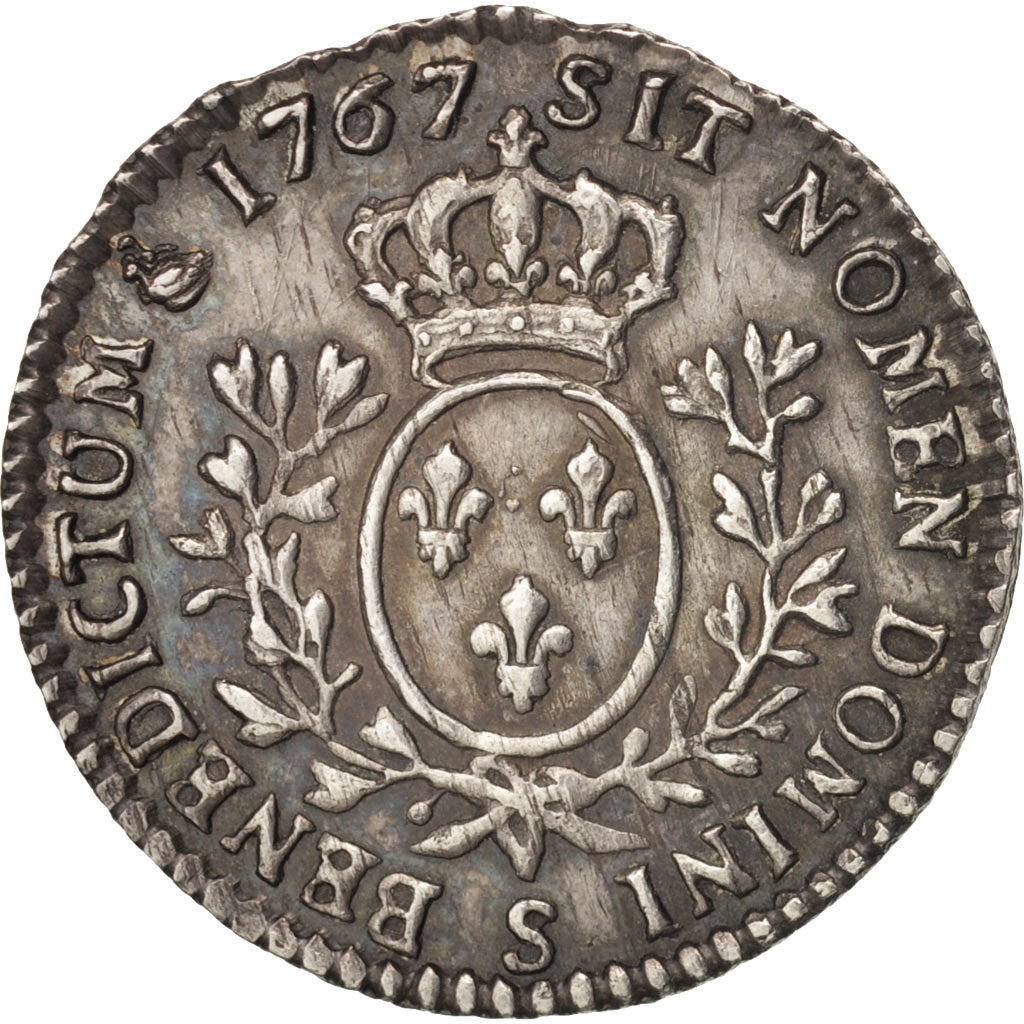 Monnaie, France, Louis XV, 1/10 Écu au bandeau, 12 Sols, 1/10 ECU, 1767, Reims