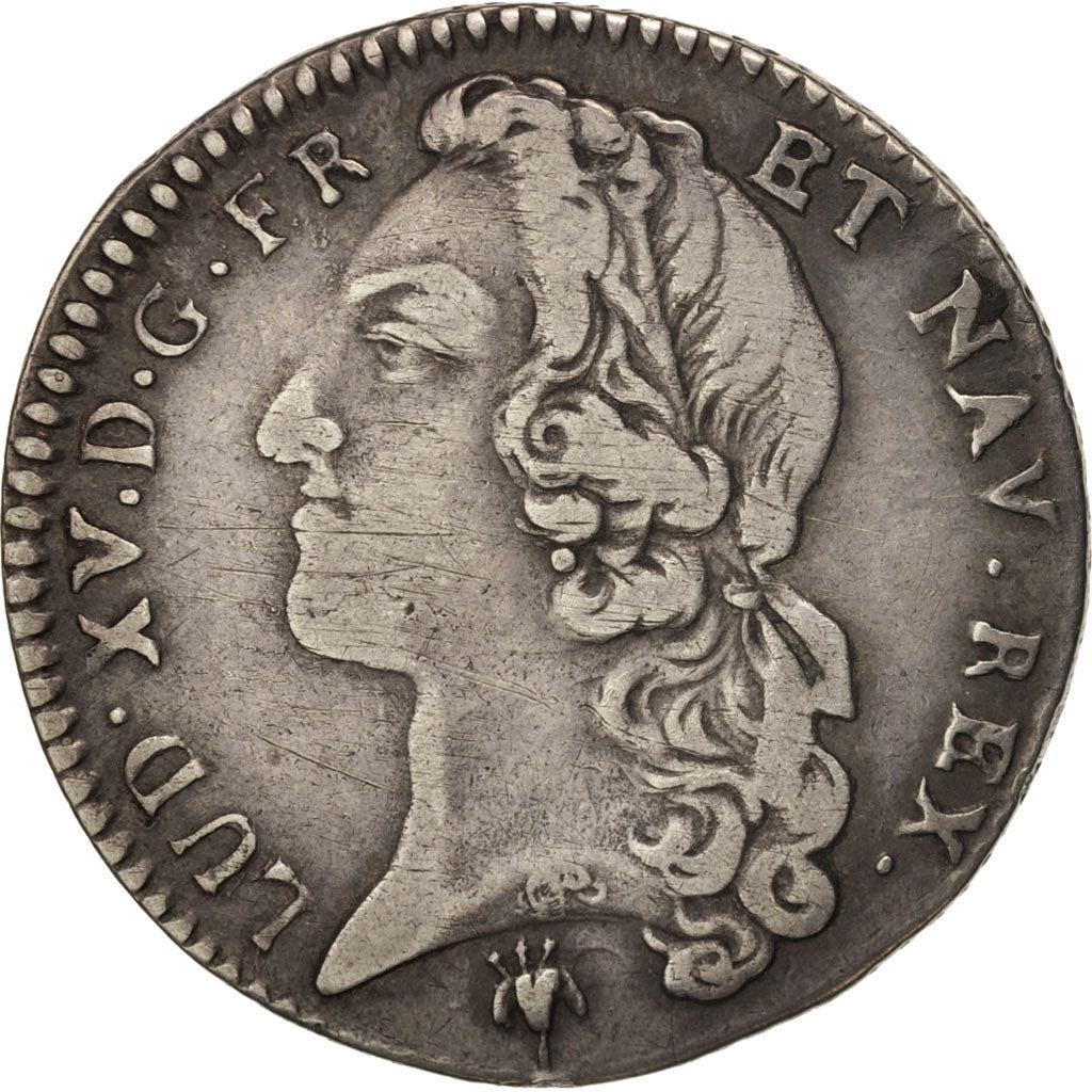 Coin, France, Louis XV, 1/5 Écu au bandeau, 24 Sols, 1/5 ECU, 1759, Reims