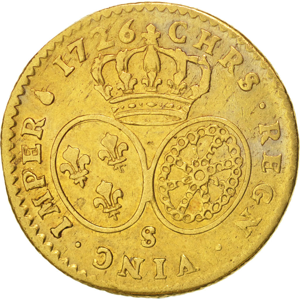 Coin, France, Louis XV, 1/2 Louis d'or aux lunettes, 1/2 Louis d'or, 1726