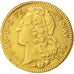 Francia, Louis XV, Double Louis d'or, 1743, Reims, MBC, Oro, Gadoury:346