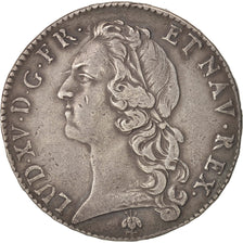 France, Louis XV, Écu au bandeau, 1745, Reims, EF(40-45), Silver, KM:512.19