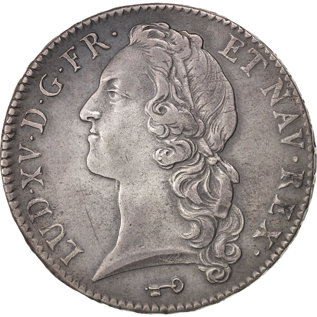 Frankreich, Louis XV, Écu au bandeau, 1743, Reims, SS+, Silber, KM:512.19