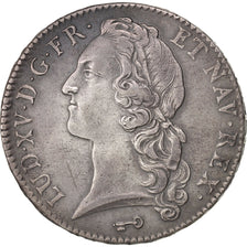 Frankreich, Louis XV, Écu au bandeau, 1743, Reims, SS+, Silber, KM:512.19