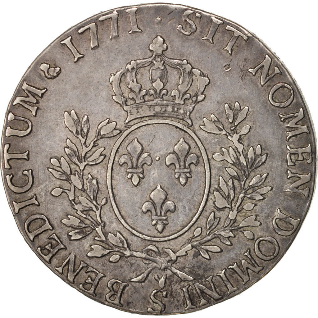 France, Louis XV, Écu au bandeau, 1771, Reims, EF(40-45), Silver, unpublished